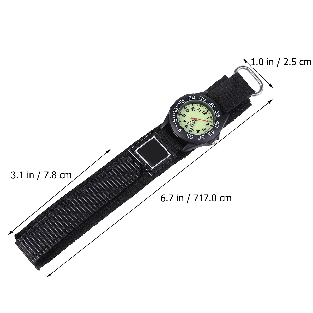 Watch Stylish Black Waterproof Quartz Wristwatch Nylon Band Suitable for Gifts and Souvenirs Watch for