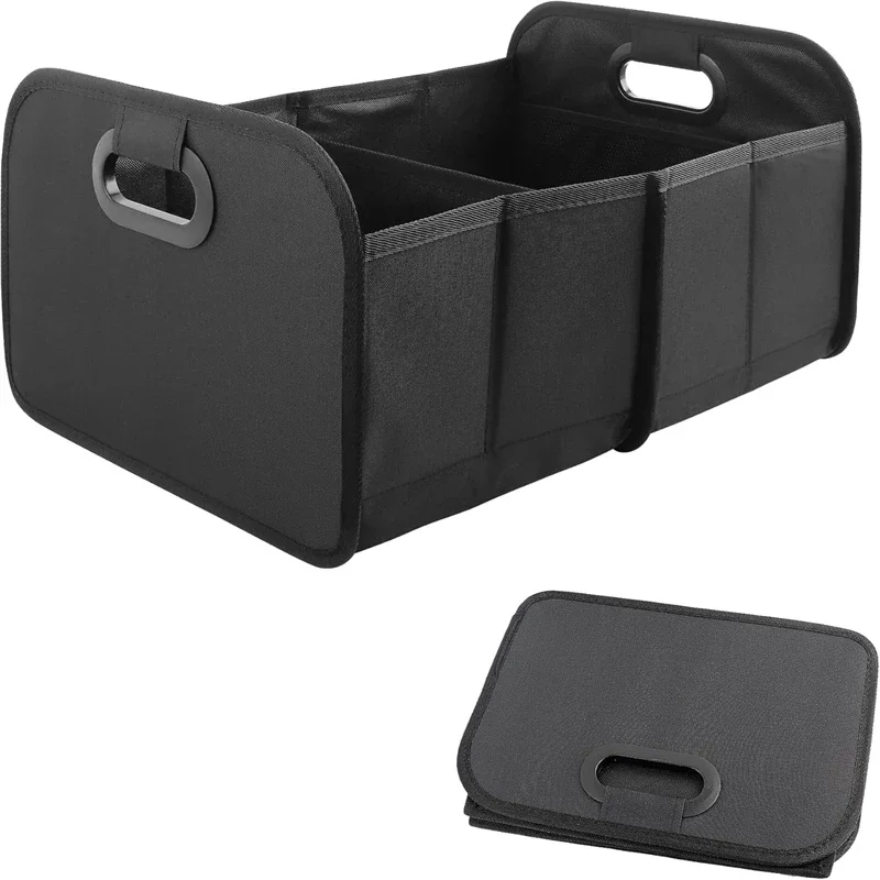 Organisateur de coffre de voiture pliable avec sac, rangement antidérapant pour siège arrière SUV, organisateur de chargement en Polyester étanche, accessoires de voiture