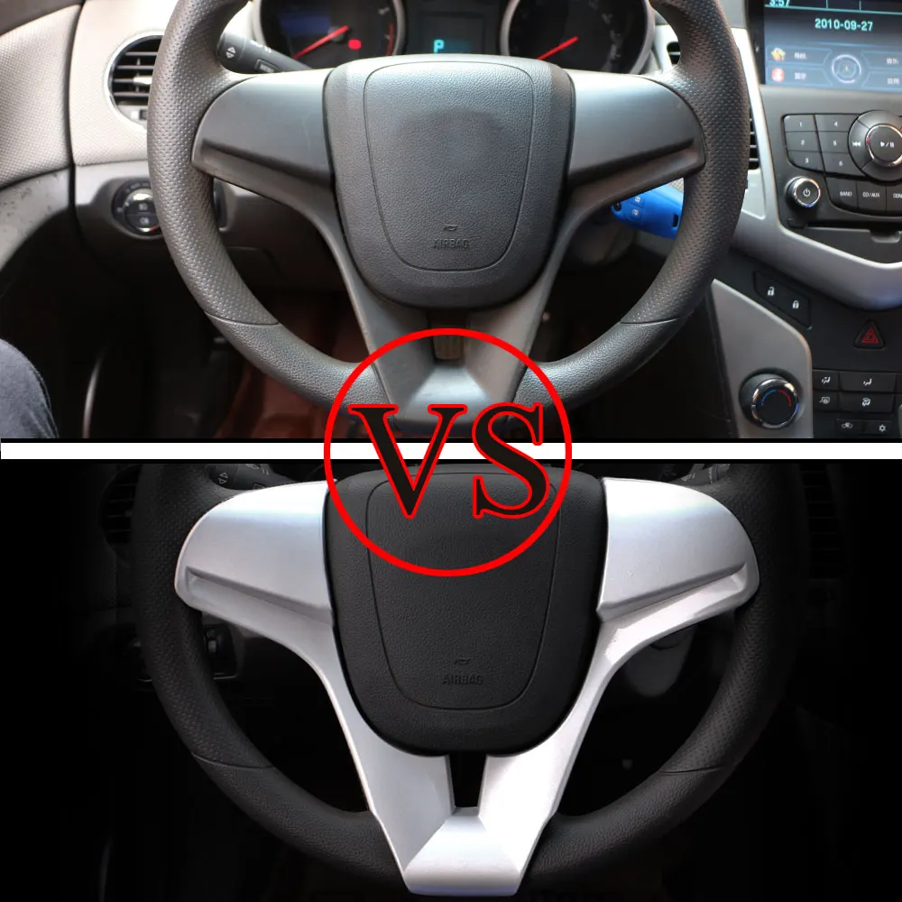 ABS Car Steering Wheel Cover Trim Sticker for Chevrolet Chevry Cruze Sedan Hatchback 2009 - 2014 Interior Accessories