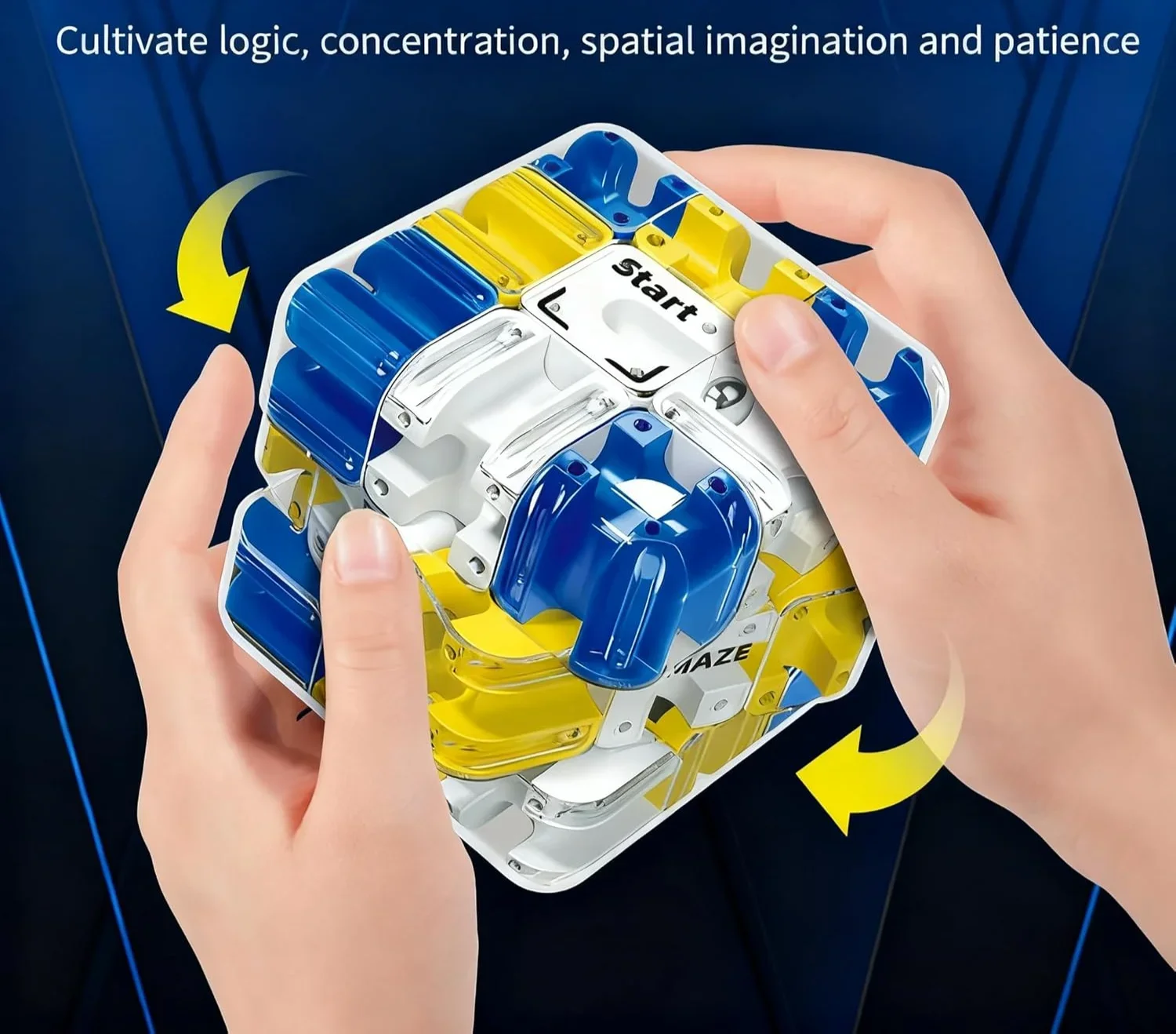 3D パズル ボールローリング マジック キューブ 迷路 子供用迷路 フィジェットおもちゃ 論理的思考 ストレス解消 教育用 誕生日プレゼント