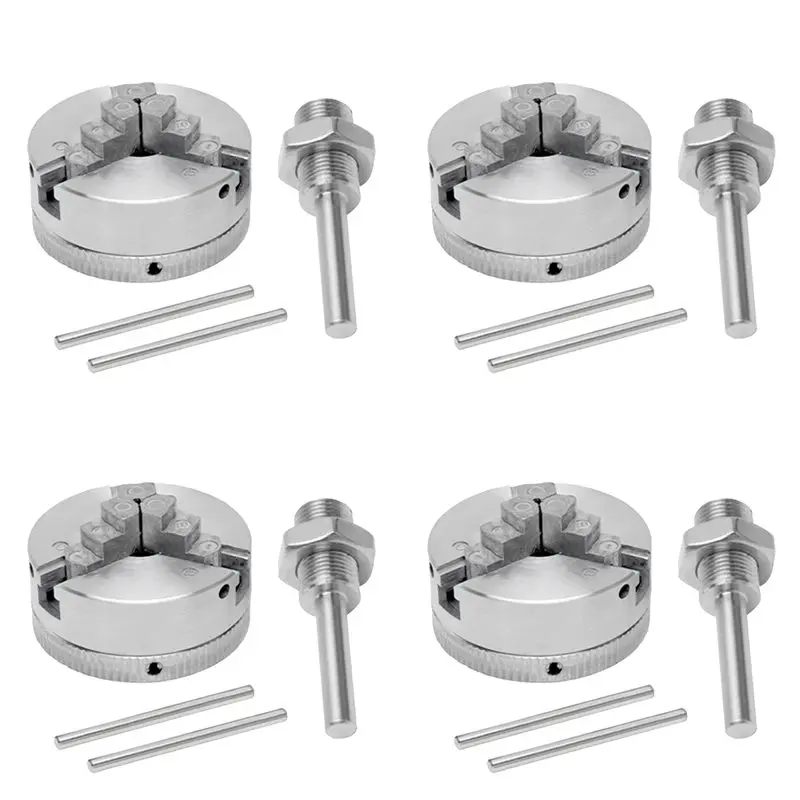 

【НОВЫЙ ГОД】Набор из 4 мини-патронов для токарного станка, удлинительный трехкулачковый патрон Z011 и комплект соединительных стержней, патрон для электродрели