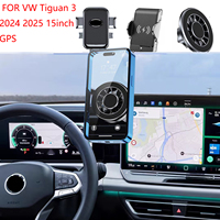 For VW Tiguan 3 2024 2025 Magnetic Car Phone Holder 15INCH GPS Screen Fixed Fast Wireless Charging Mobile Phone Mount