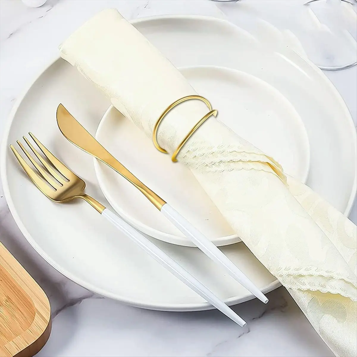 

2025 + 12 упаковок, простой дизайн, кольца для салфеток, золото для свадьбы, Дня Благодарения, Рождественской вечеринки, обеденного стола