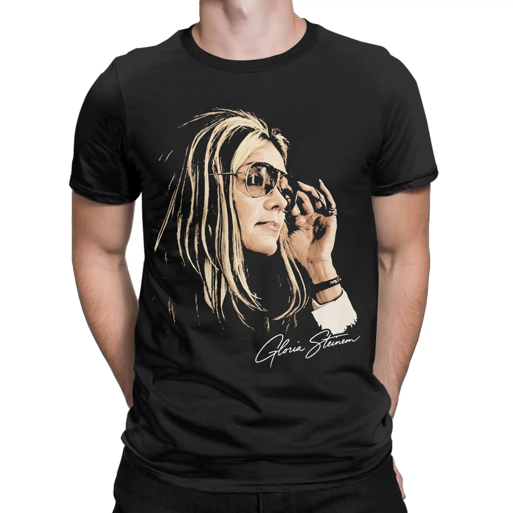 Funny Rip Gloria Steinem T-Shirt Men Women's Crewneck Cotton T Shirts  Short Sleeve Tee Shirt Gift Idea Clothes