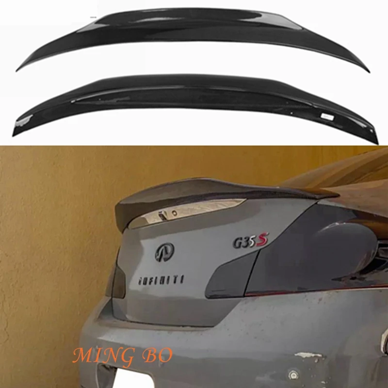 

FOR Infiniti G series G25 G35 G37 4Door Sedan PSM Style Carbon fiber Spoiler Trunk wing 2007-2014FRP Forged carbon