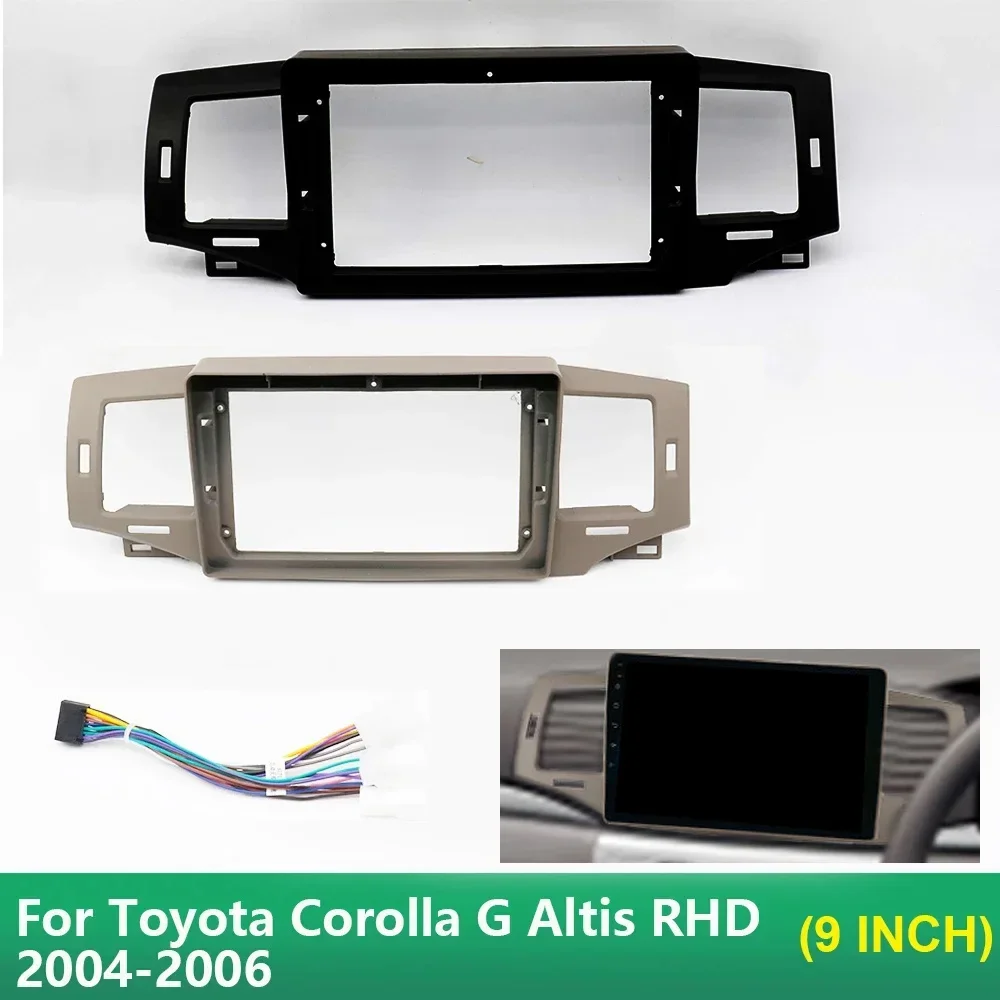 

9-дюймовый автомобильный рамочный адаптер для Toyota Corolla G Altis RHD 2004-2006, комплект панели приборной панели Android