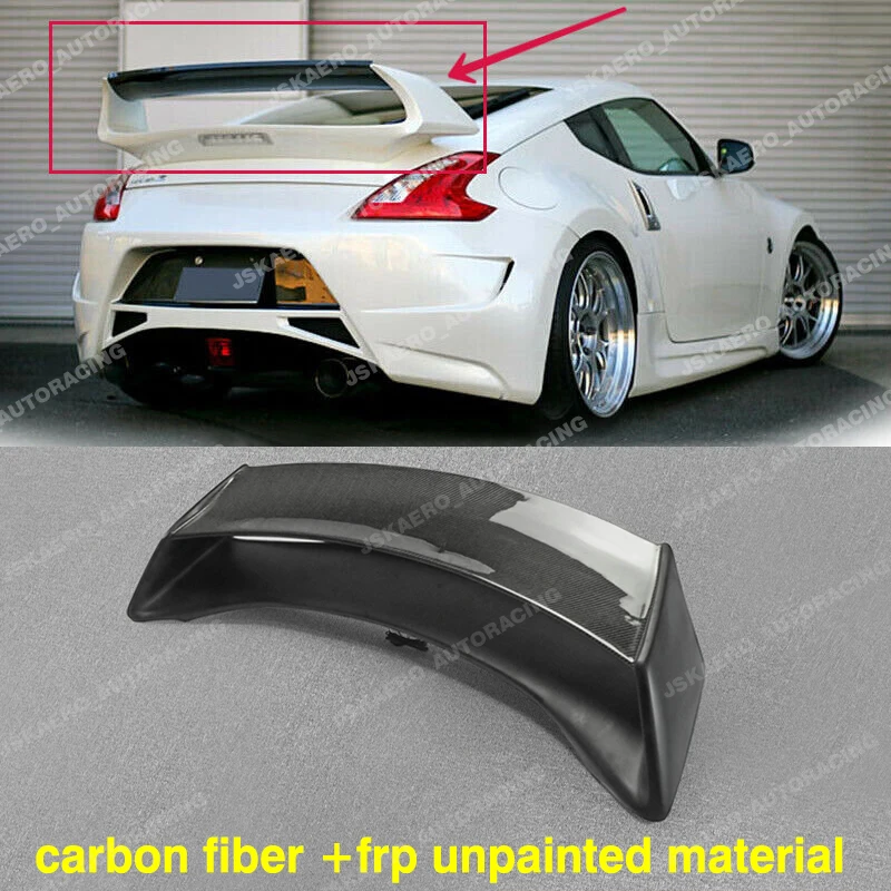 

For Nissan 370Z Z34 Rear Trunk Spoiler Wing Lip Carbon Fiber + FRP Unpainted car Bodykits