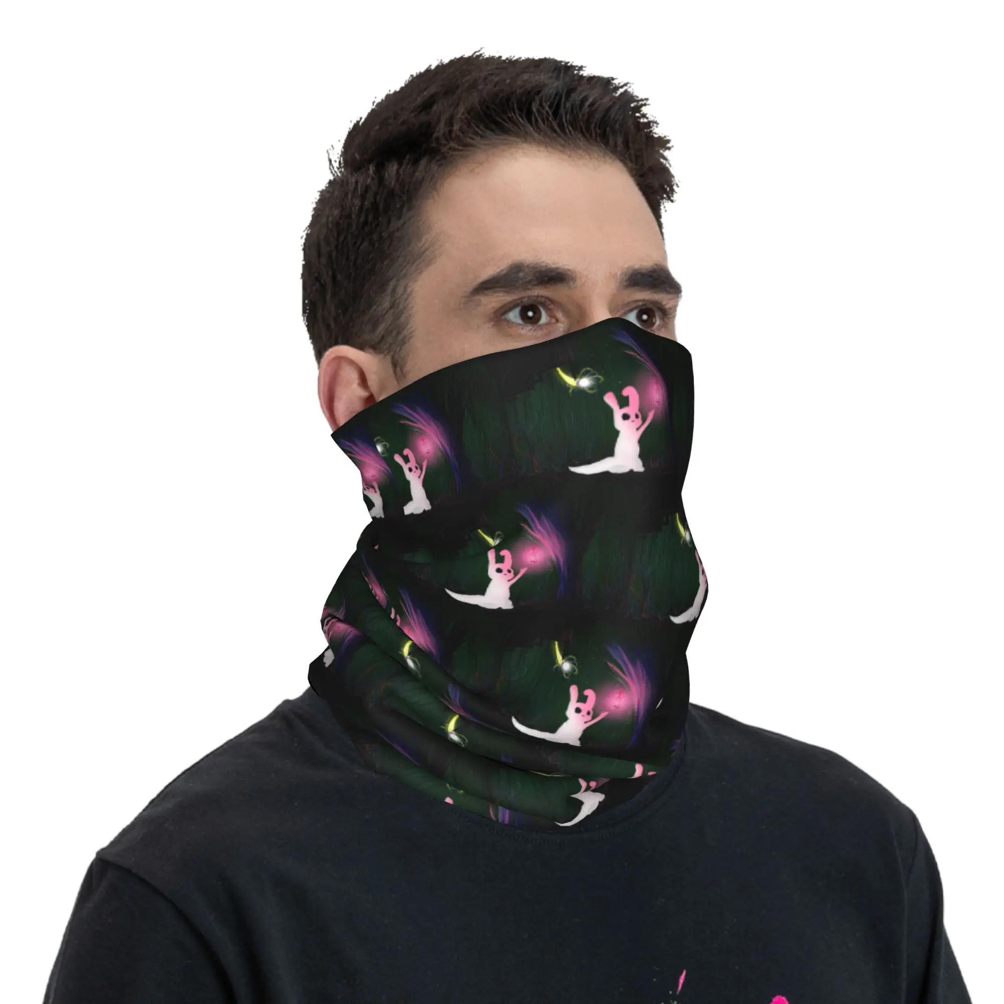 Rain World Slugcats Pattern Game Bandana Neck Gaiter Printed Wrap Scarf Face Mask Running for Men Women Adult All Season