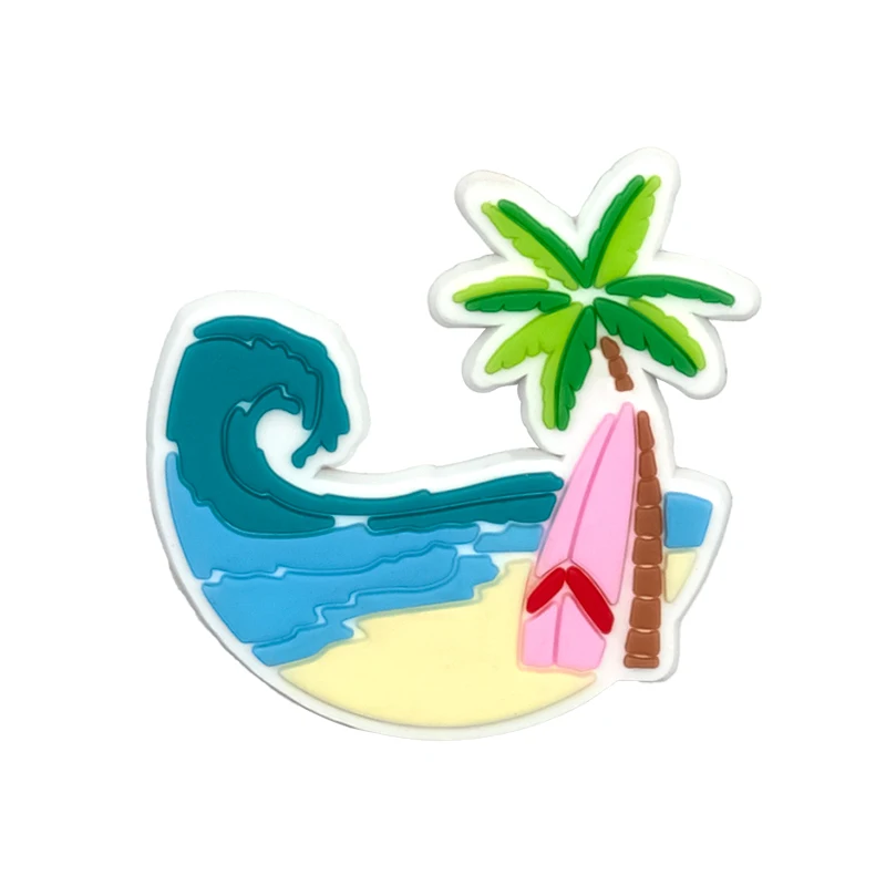 1 Stück Schuhanhänger im Meer-Stil für DIY-Frauen und Mädchen, Kokospalme, Schuhzubehör, Dekoration, Regenbogen, Garten, Sandalen, Jeans – Detail 11