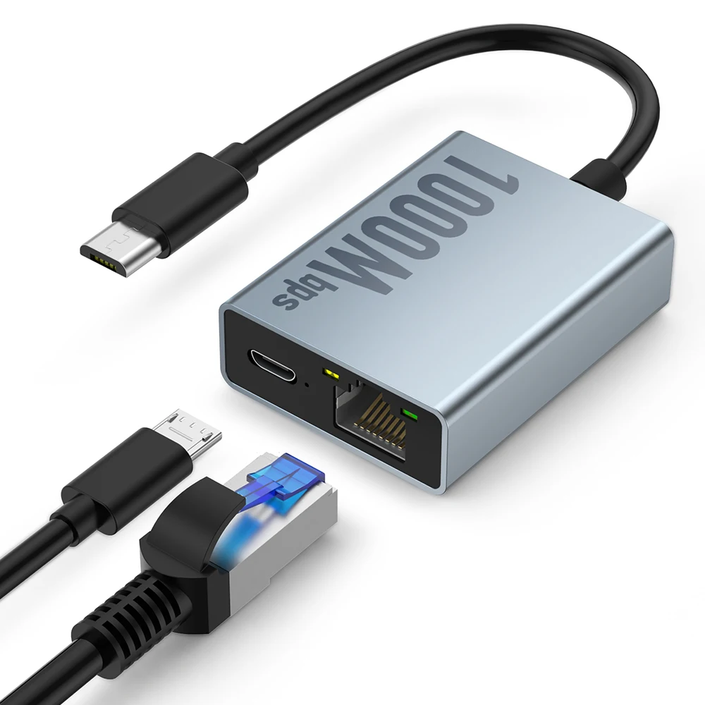 Fire TV 스틱용 이더넷 어댑터, 마이크로 USB-RJ45 이더넷 네트워크 카드, Fire TV 스틱 호환, 100Mbps, 1000Mbps