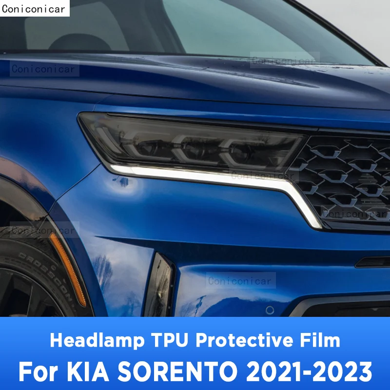 

Для KIA SORENTO 2021-2023 внешняя фара автомобиля против царапин передняя лампа оттенок ТПУ защитная пленка аксессуары для ремонта наклейка