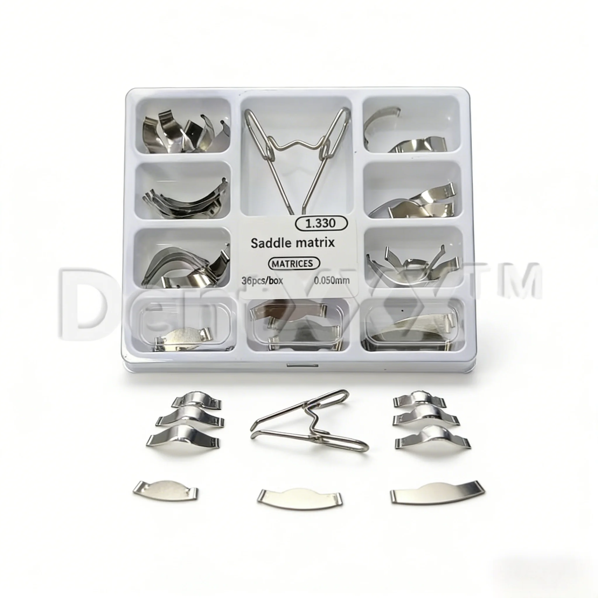 

36 PCS/Box Matrix Bands and Matrix Retainer, 1.330 Stainless Steel Metal Impression Matrix Band Material, Matrix Retainer