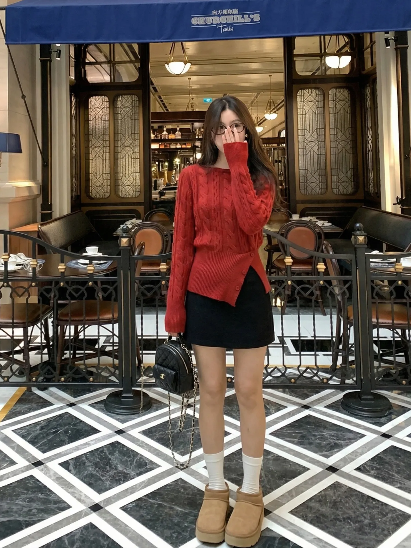 

Red Knitted Sweater Women's Slim Fit Inner Wear Base Layer Autumn Winter Season Korean Sle Commute Sle Faion Top