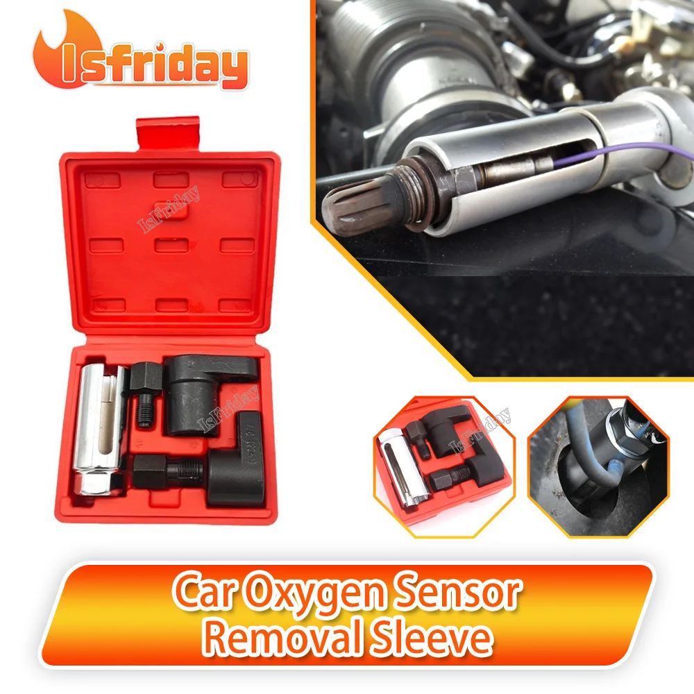

5PCS/Set Car Oxygen Sensor Removal Sleeve Sensor Socket Disassembly Wrench Tool Oxygen Sensor Oxygen Sensing Socket Repair Tools
