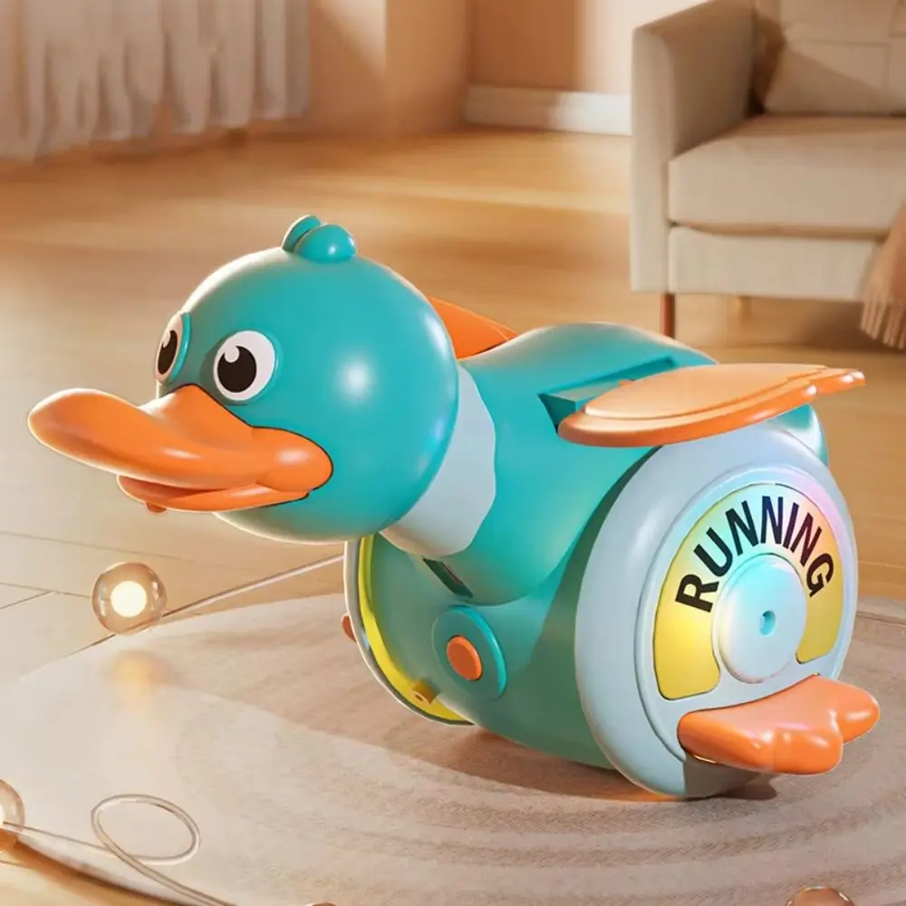 Plastic Electric Duck Musical Sound And Light Simulation Rotating Foraging Duck Flexible Craft Decor Sensory Dancing Duck