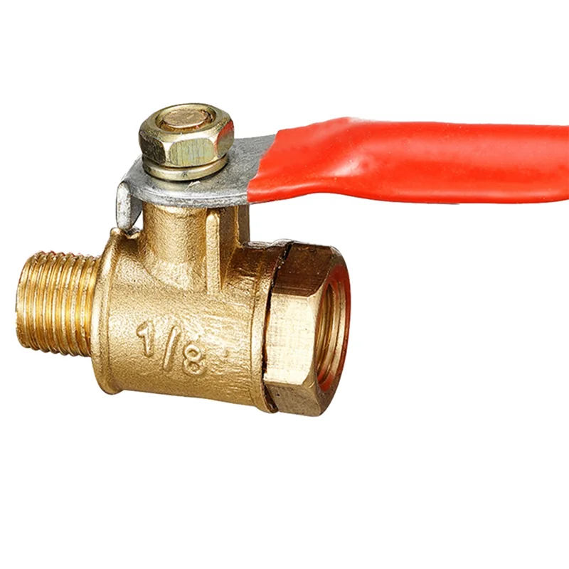 

ABGE-10 шт., латунный клапан с внутренней/наружной резьбой, шаровой клапан, соединительное соединение, фитинг для медной трубы, переходник 1/8 дюйма