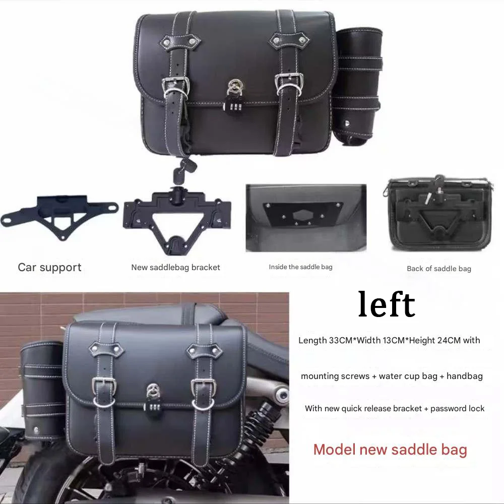 Voor QJMOTOR SRV 600-V2 canvas tas lederen opbergtas quick release zijtas srv 600v2 600v2srv 600V2 SRVSide Tas