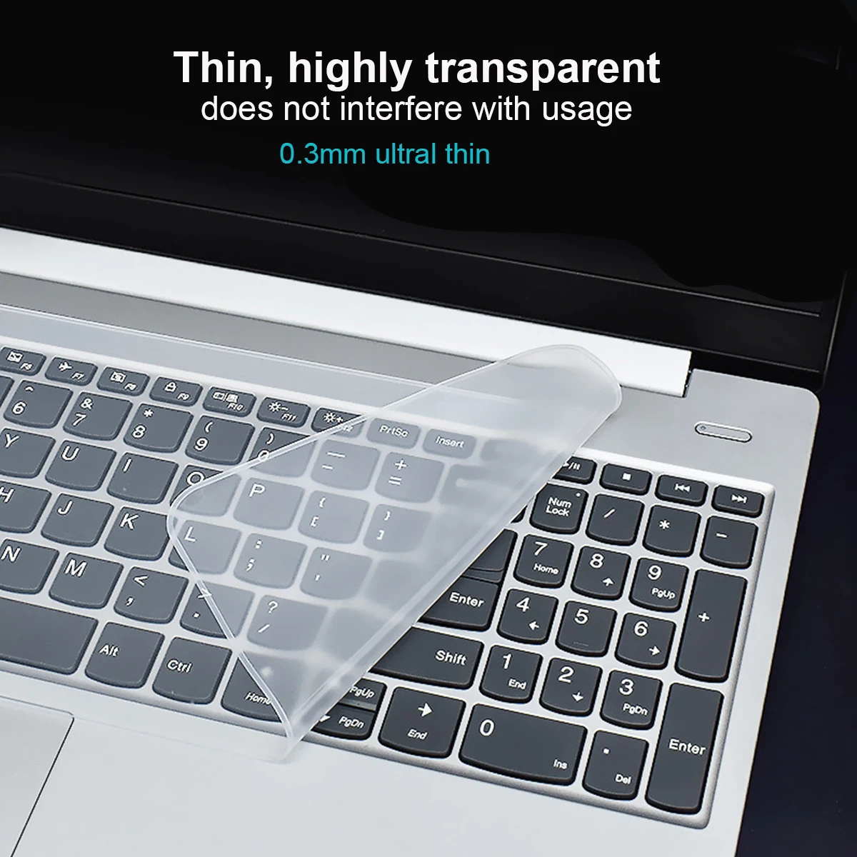2pcs Universal Transparent Keyboard Cover Skin for 12-17 Inch Laptops and Notebooks,  Ultra-Thin Silicone Waterproof
