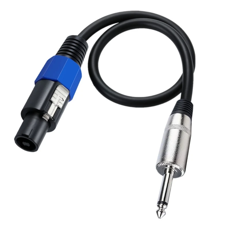 20CB 1/4インチ オス スピコン オス ケーブル アダプター 6.35mm TS オス プラグ スピコン オス コネクタ ステージ スピーカー パワーアンプ用