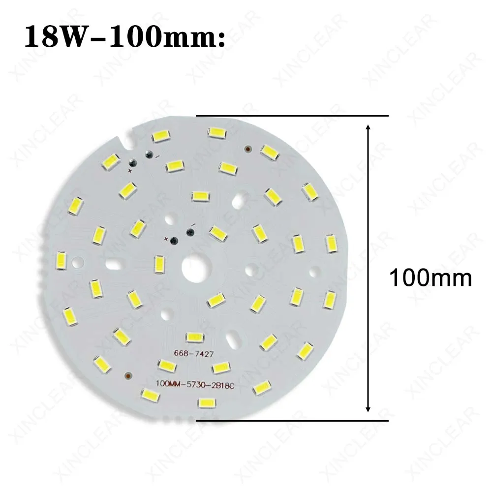 Dioda LED dużej mocy SMD 5730 Chip 18W 54-58V średnica 85mm 100mm żarówka dioda LED okrągłe źródło światła tablica LED Downlight Spotlight