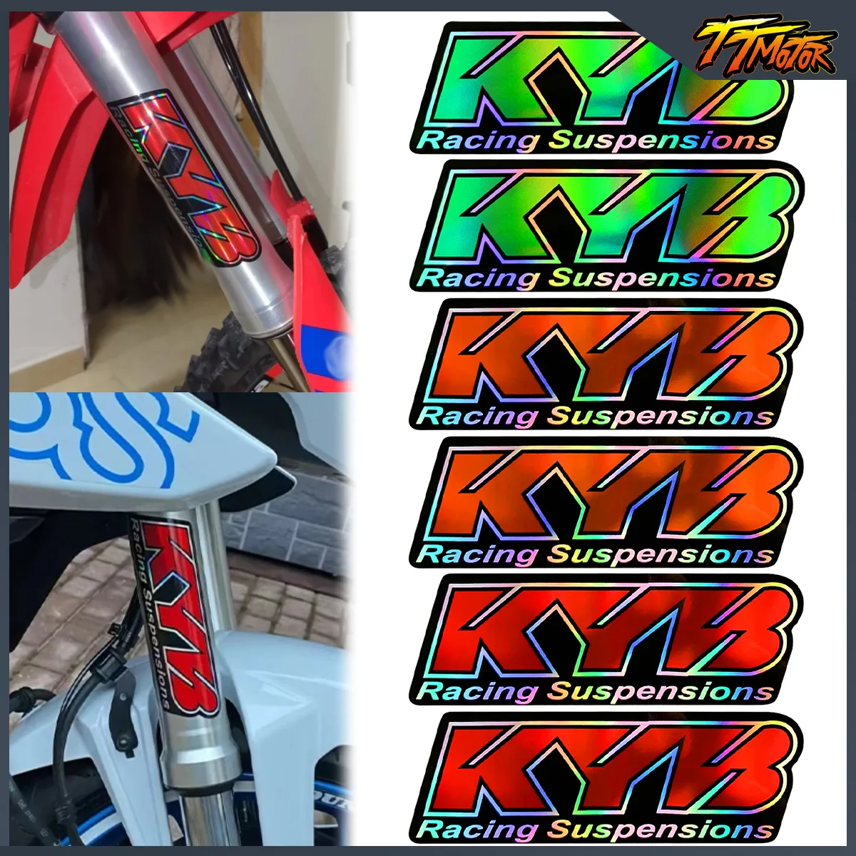 

2 шт. виниловые наклейки с подвеской вилки KYB, аксессуары для гоночных мотоциклов, наклейки для KTM Duke 125 390 790 1290 Super Adventure 890