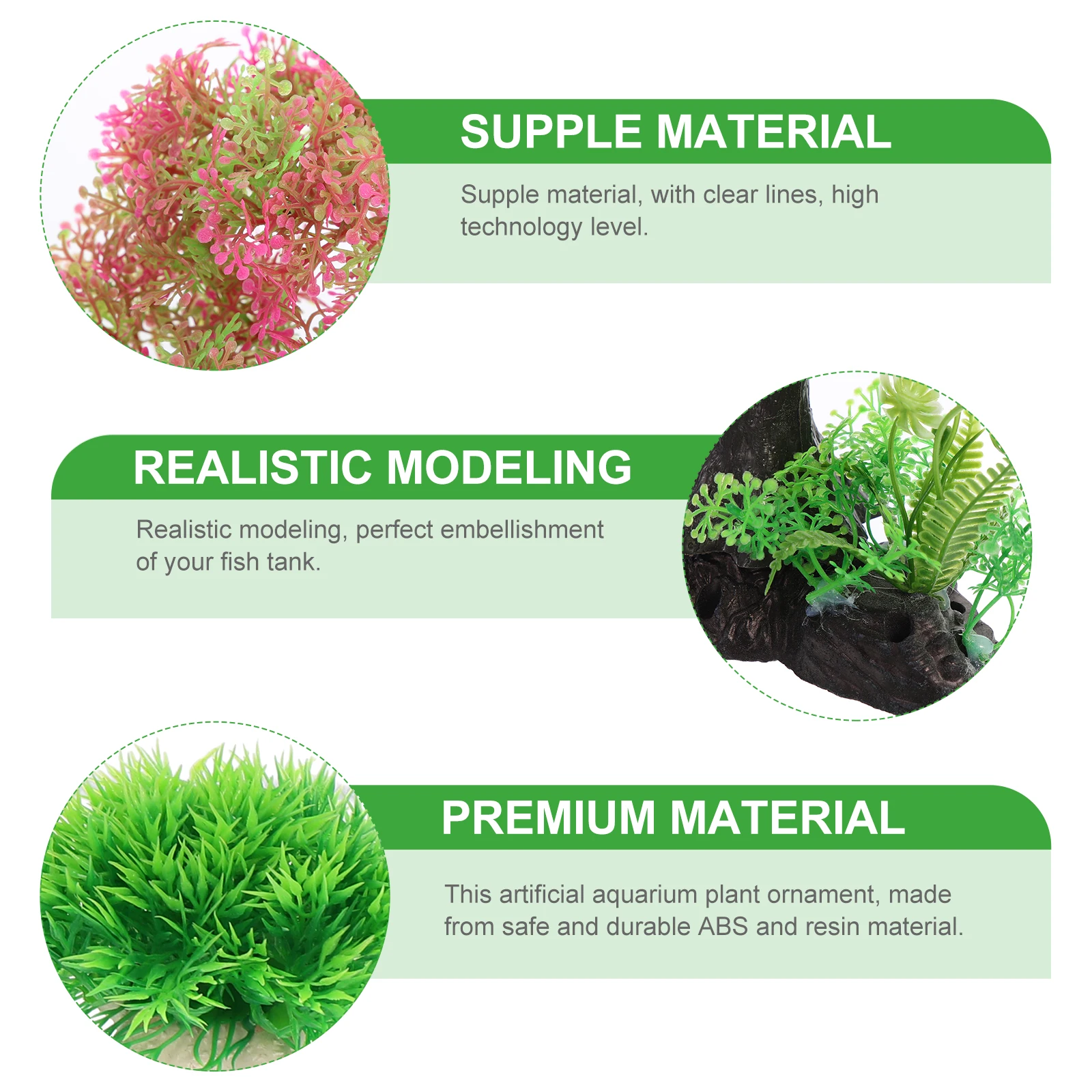 

Aquarium Plant Decoration Non- Tank Ornaments Suite Decors Aquarien Landschaft Decorations Abs Simulated Fake Plants