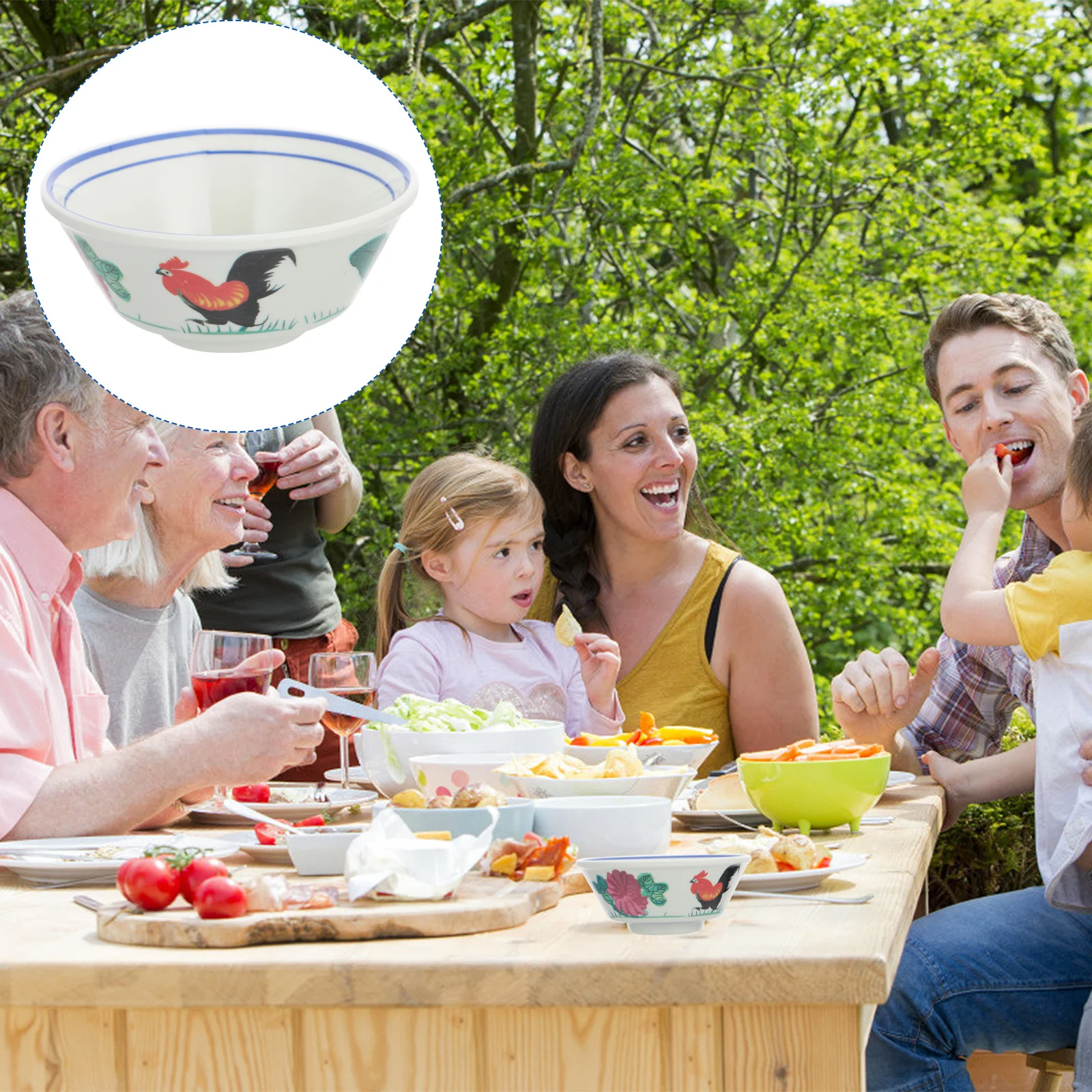 

1Pcs Retro Rice Bowl Food Container Practical Soup Bowl Restaurant Serving Tableware Food Container Tableware