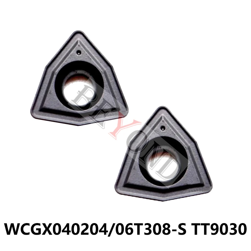 Wcgx 040204-S wcgx 06T308-S TT9030คาร์ไบด์แทรกสำหรับ U เจาะการประมวลผลเหล็กสแตนเลสเหล็กหล่อ10ชิ้น WCGX040204 WCGX06T308