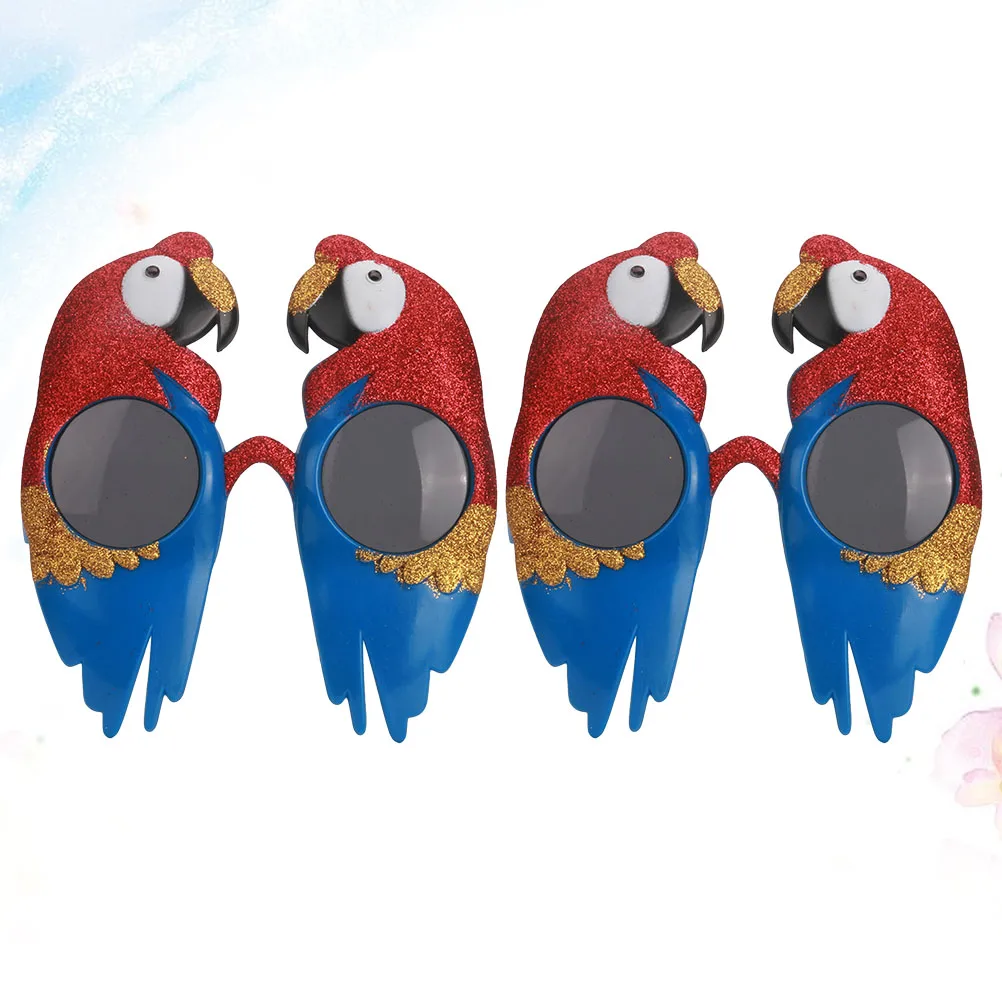 

2 Pcs Party Glasses Fancy Dress Sunglasses Beach Eyeglasses Frame Photo Funny Costume Eyewear Bird Fashionable
