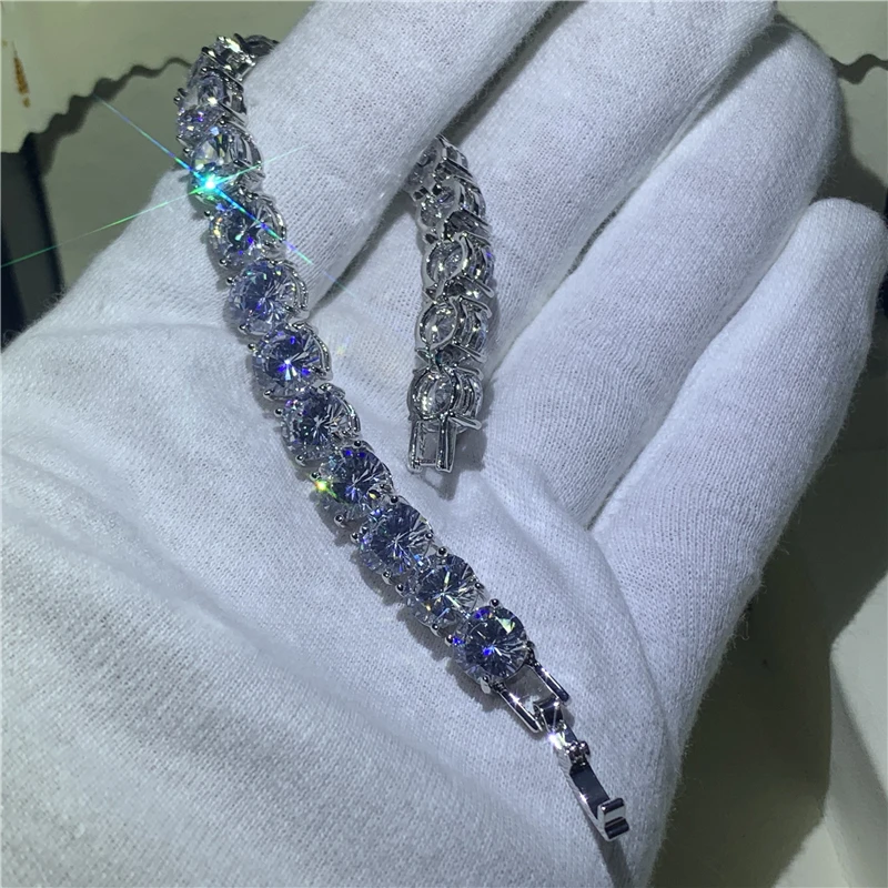 High quality 8mm CZ Tennis Chain Iced Out Zircon Bracelet Hiphop Link Fashion Punk Choker Chain Bling Bling Charms Jewelry new