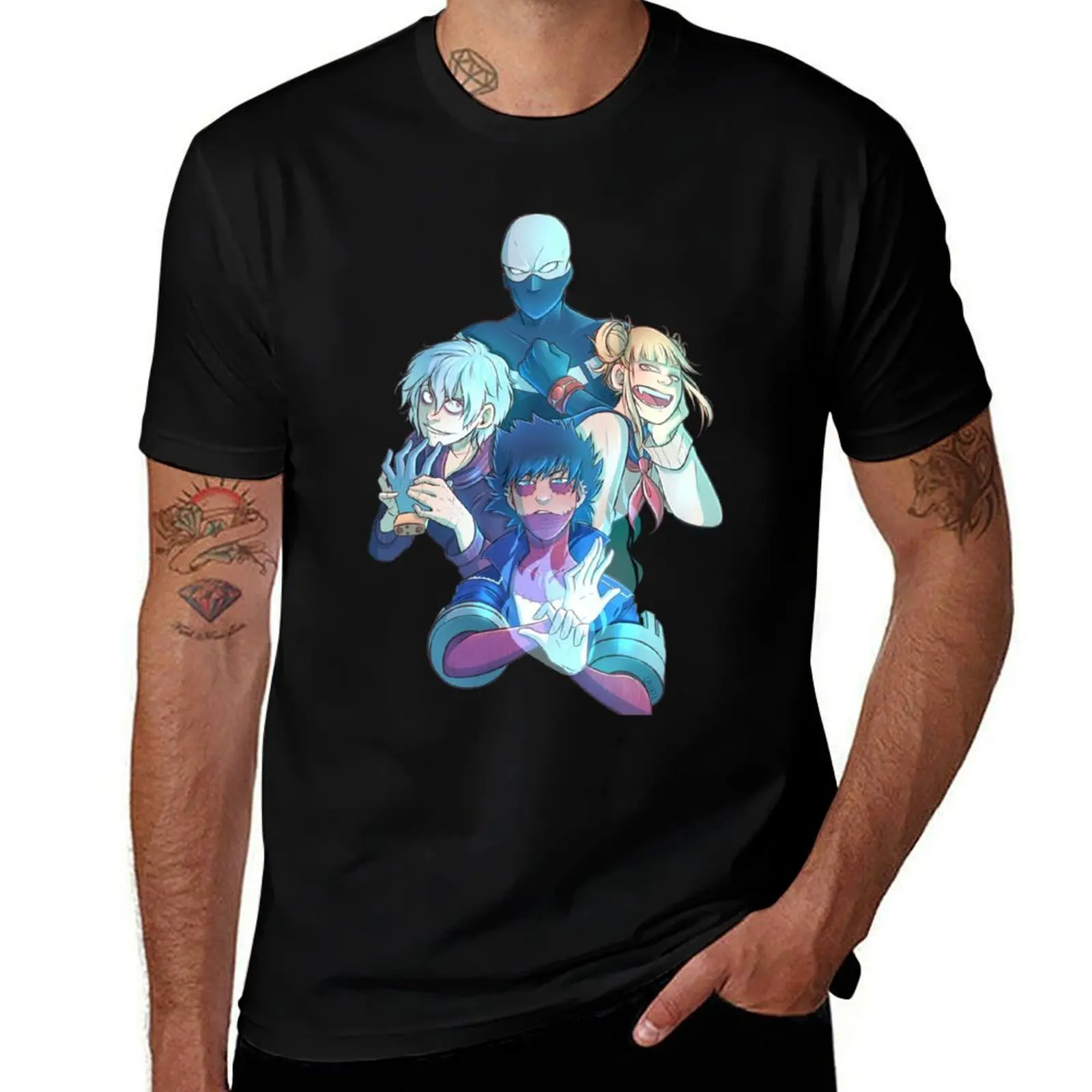 

League of Villains T-Shirt Basic Solid Color Casual Tee Shirt