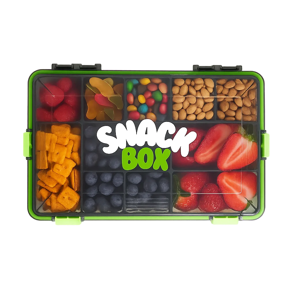 Snack Box for Travel Portable Containers  Beach Airtight Removable Compartments Food Storage for Charcuterie Candy Fruit Snacks