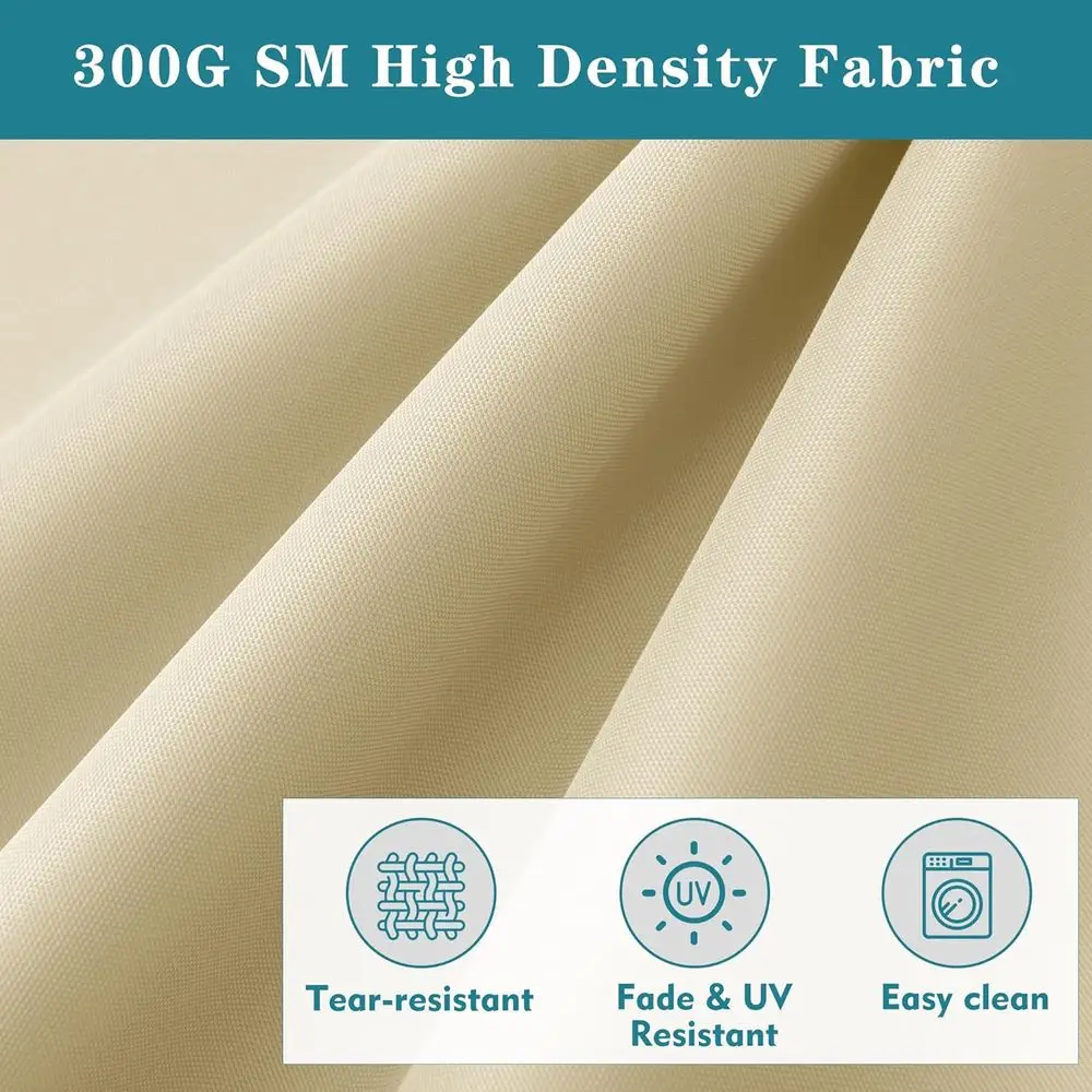 زوج من وسائد صالة تشيس خارجية مقاومة للطقس، بيج، 72x21x3 للفناء وحمام السباحة والمنتجع