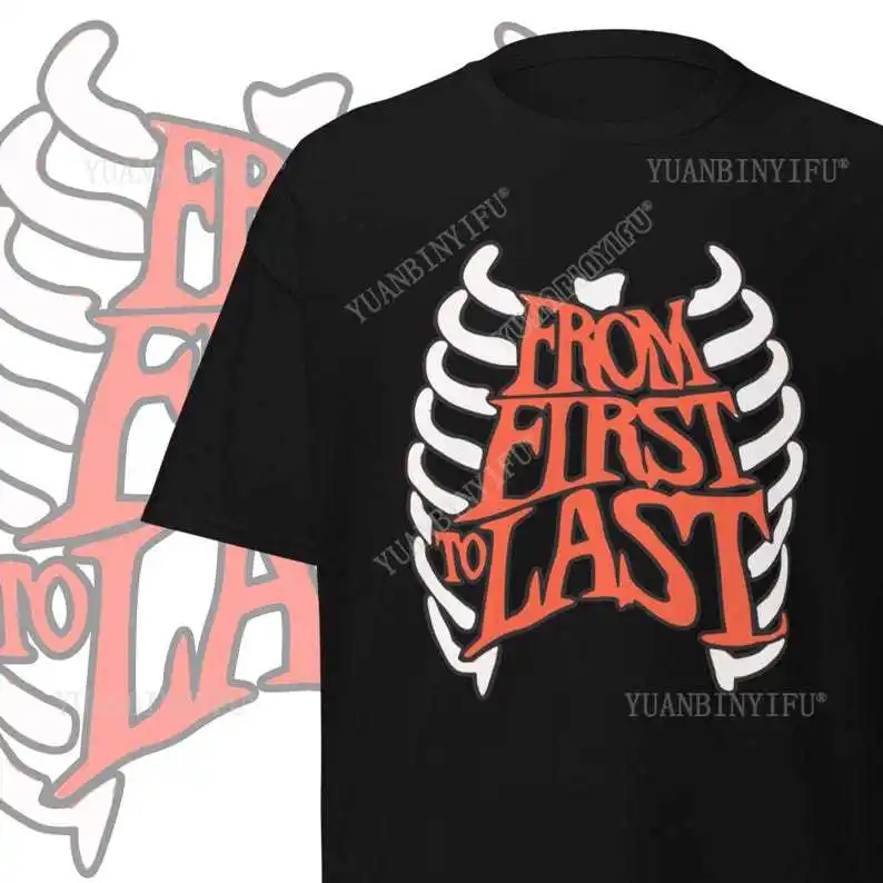 

From First to Last Band T-Shirt: Early 2000s Post-Hardcore Tee cotton Vintage round neck Streetwear Tees Short Sleeve Harajuku