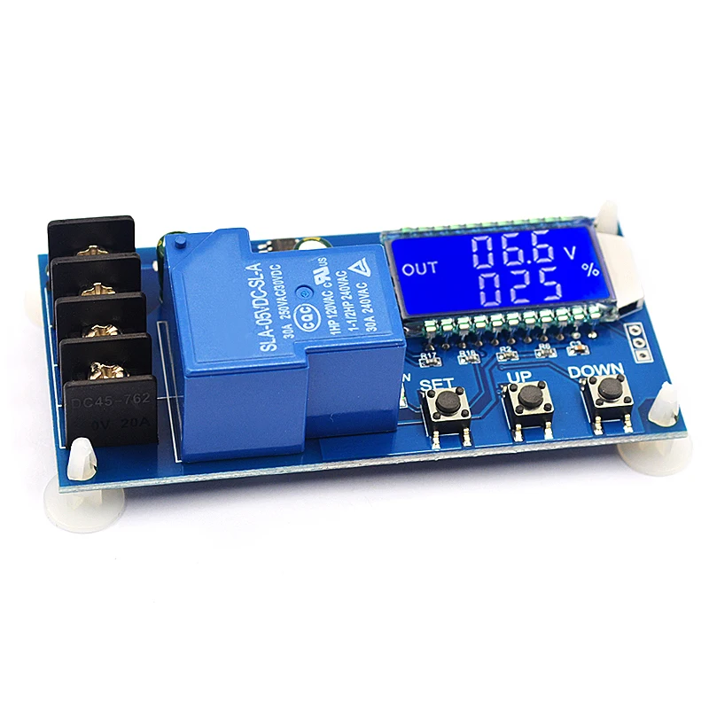 10A 30A 6-60V Lead-acid Solar Storage Battery Charger Control Module Digital Overcharge Protection Control Switch LED indicator