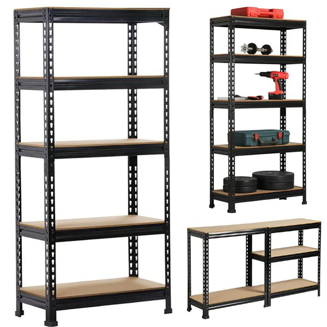 

5-tier Metal Shelving Unit Adjustable Garage Storage Utility Rack Heavy Duty Shelves Organization Multipurpose Shelf Warehouse