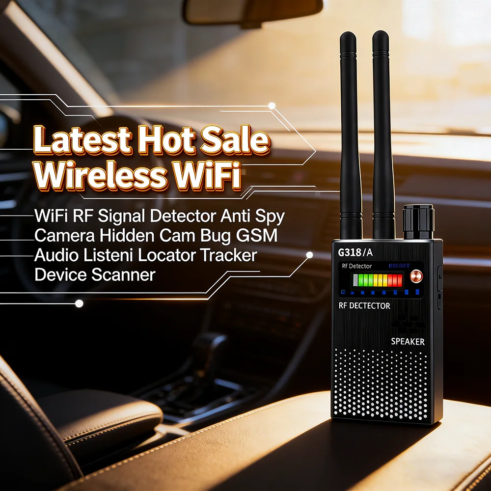 

Новейший хит продаж: Беспроводной детектор сигналов Wi-Fi и радиочастот, антишпионский сканер для обнаружения скрытых камер, жучков, GSM-подслушивающих устройств и трекеров