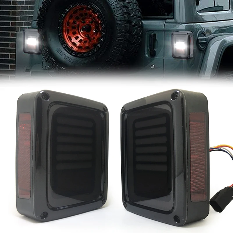 

2 pcs USA EU Version For Jeep Wrangler JK 2007-2017 Taillight Rear LED Tail Light Brake Reverse Light Turn Signals Stop Lamp.