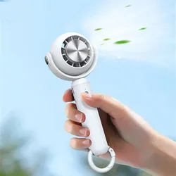 2024 Nieuwe Halfgeleider Koelijs Gecoate Handheld Airconditioner Ventilator Usb Oplaadbare Draadloze Elektrische Handventilator