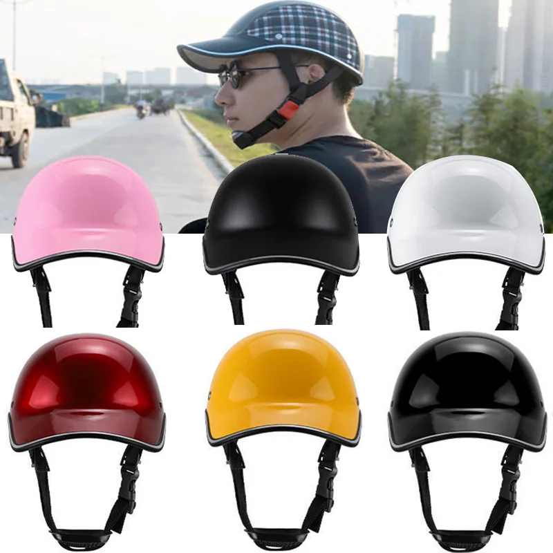 

Baseball Hat Style Adult Electric Bicycle Helmets average size Riding Safe Helmet Impact Resistance Sunscreen Cycling Equipment