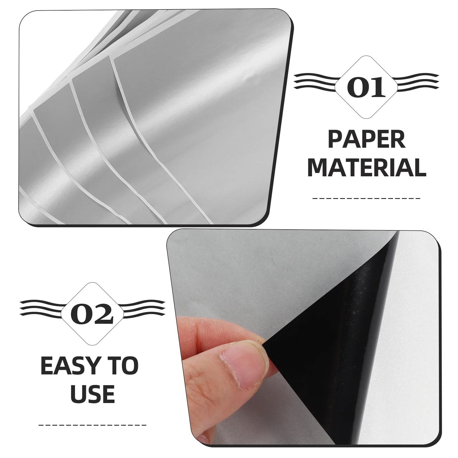 5 Sheets Scratch Card Stickers Peel and DIY Labels off Cards Prizes Flash Paper Game Props