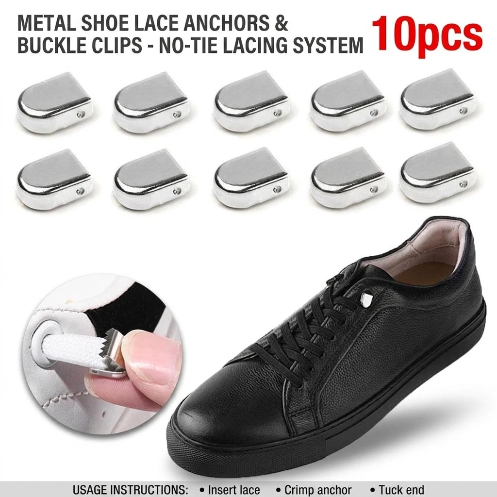 10pcs 8mm Press Buckle with Diamond Crystal Shoelace Circular Capsule Shoe Buckle Lazy No Binding Metal Accessories
