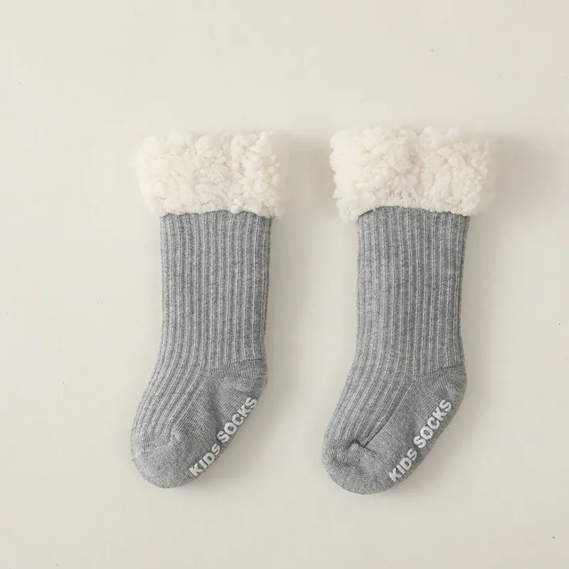 Winter Baby Socks Cute Thicken Warm Kids Sock Thermal Cotton Newborn Toddlers Girls Boys Anti Slip Floor Socks 0-4Years