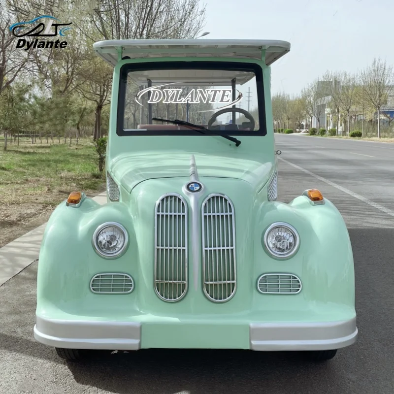 

Лидер продаж, высокое качество, 11 мест на заказ, 72 В, 4000 Вт, электрический ретро классический автомобиль, низкая скорость, 32 км/ч для отеля и ужина