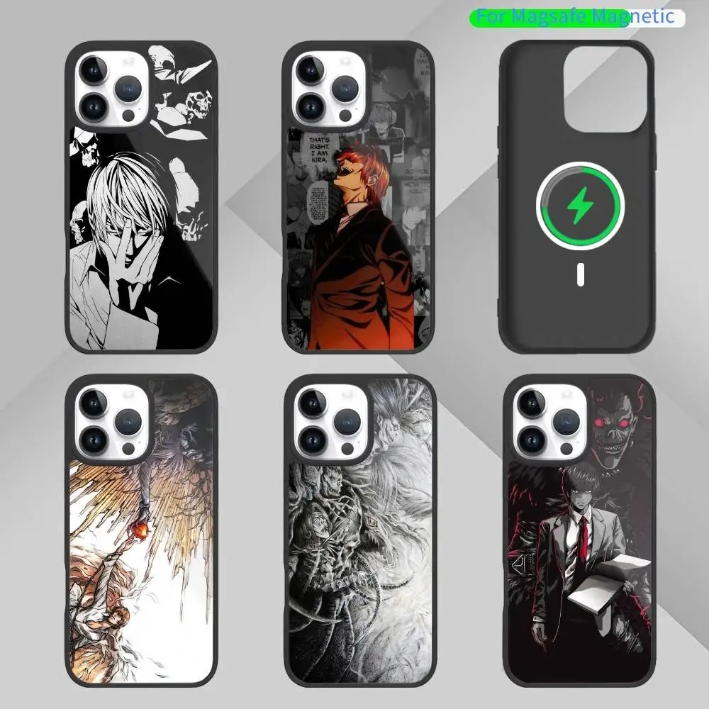 

D-Death Note L Light Yagami Phone Case For iPhone 17,16,15,14,13,Pro,Max,Plus,Magnetic For Magsafe Wireless Charging