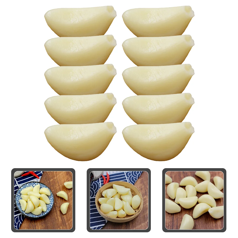 

10 Pcs Artificial Garlic Fake Cloves Vegetables Faux Food Simulated Model Models Child