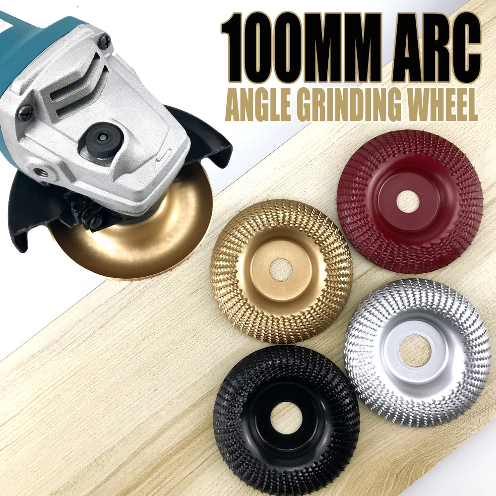 16/22mm Aperture 100mm Arc Angle Grinding Wheel Woods Shaping Grinding Discs Woodworking Sanding Wheel Rotary Abrasives