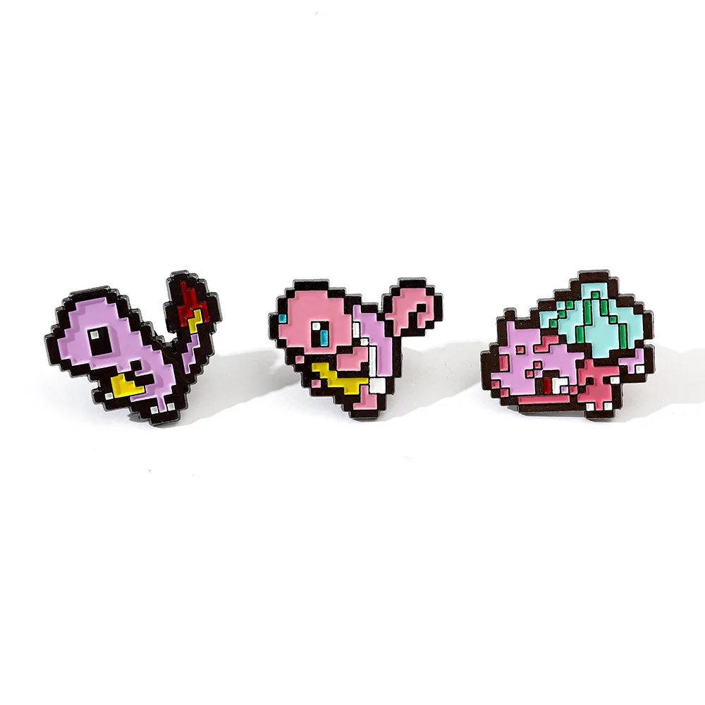 Kreative Niedliche Anime-Brosche Bulbasaur Emaille-Pin Metall-Abzeichen Schmuck Kleidung Rucksack Accessoires Geschenk für Freunde