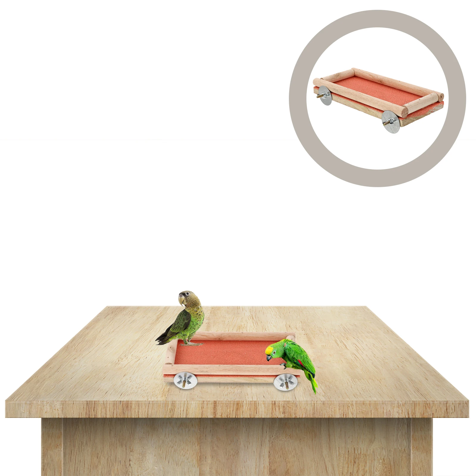 

Wooden Jumping Board For Birds Squirrels Claw Grinding Bird Perch Stand Frosted Durable Pet Bird Claw Board