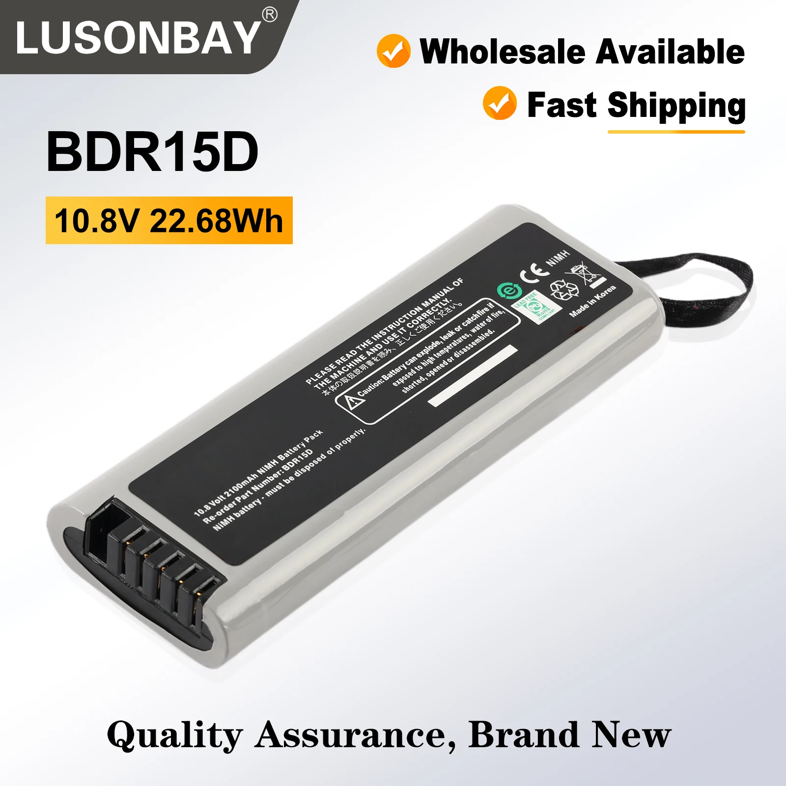 LUSONBAY BDR15D Rechargeable Battery For Yokogawa AQ7270 AQ-7270 AQ7275 AQ-7275 OTDR AQ7270 OTDR AQ7275 10.8V 22.68WH